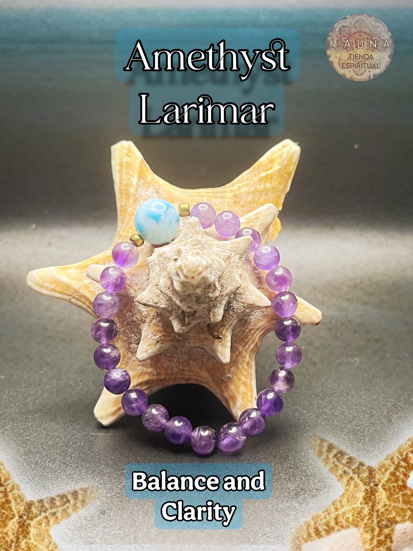 Larimar Bracelet Collection with Rose Quartz, Amethyst, Tiger’s Eye & Obsidian | Gemstone Crystal Jewelry for Balance & Protection.