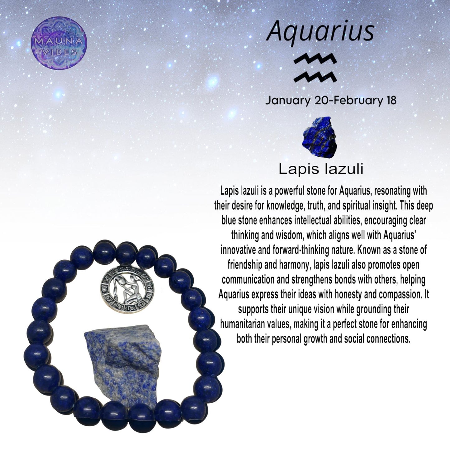 Zodiac Bracelet Collection– Astrology Birthstone Crystal Bracelets for Horoscope Lovers | Unisex Gift, Birthstone-Inspired Bracelet