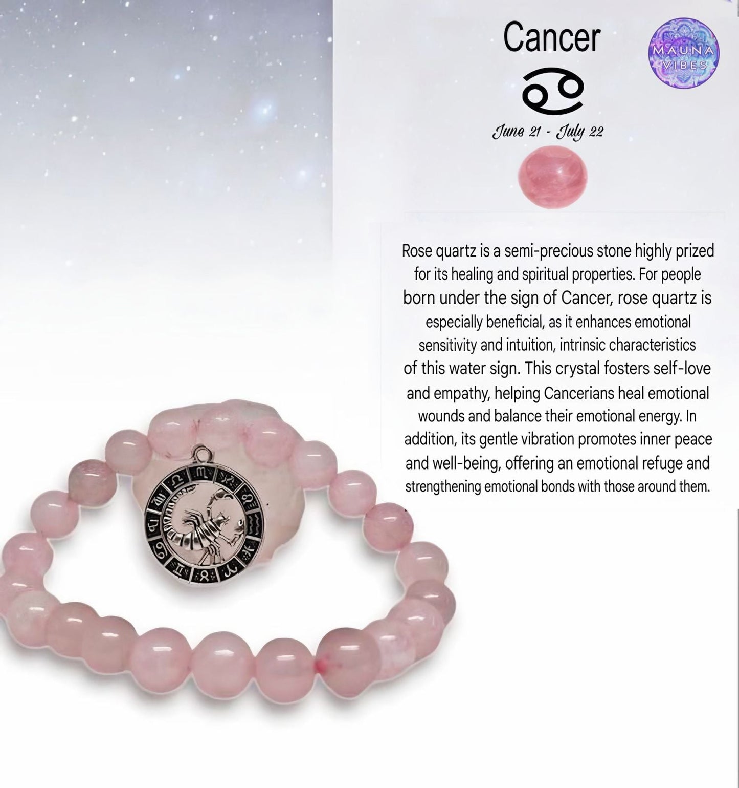 Zodiac Bracelet Collection– Astrology Birthstone Crystal Bracelets for Horoscope Lovers | Unisex Gift, Birthstone-Inspired Bracelet