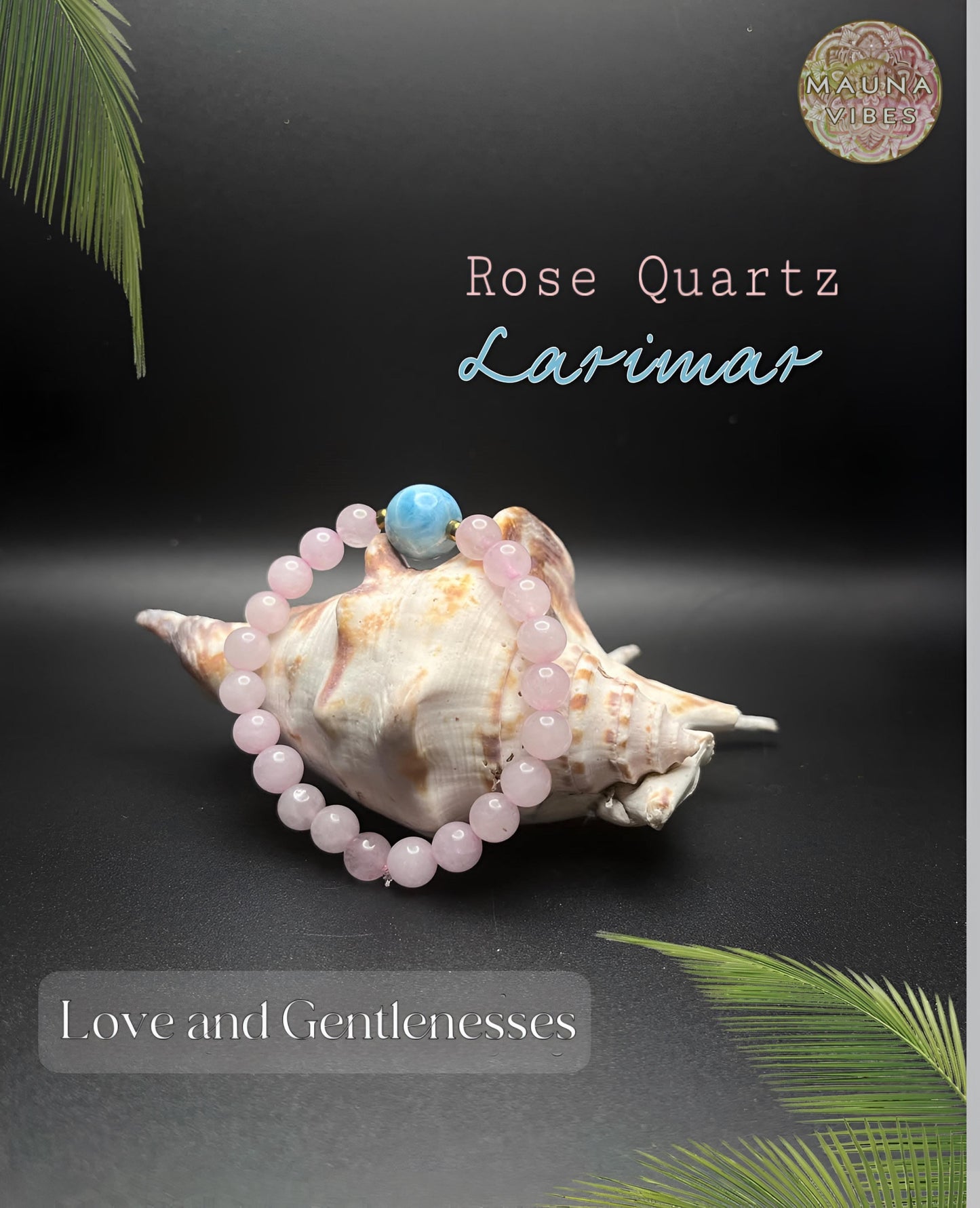 Larimar Bracelet Collection with Rose Quartz, Amethyst, Tiger’s Eye & Obsidian | Gemstone Crystal Jewelry for Balance & Protection.