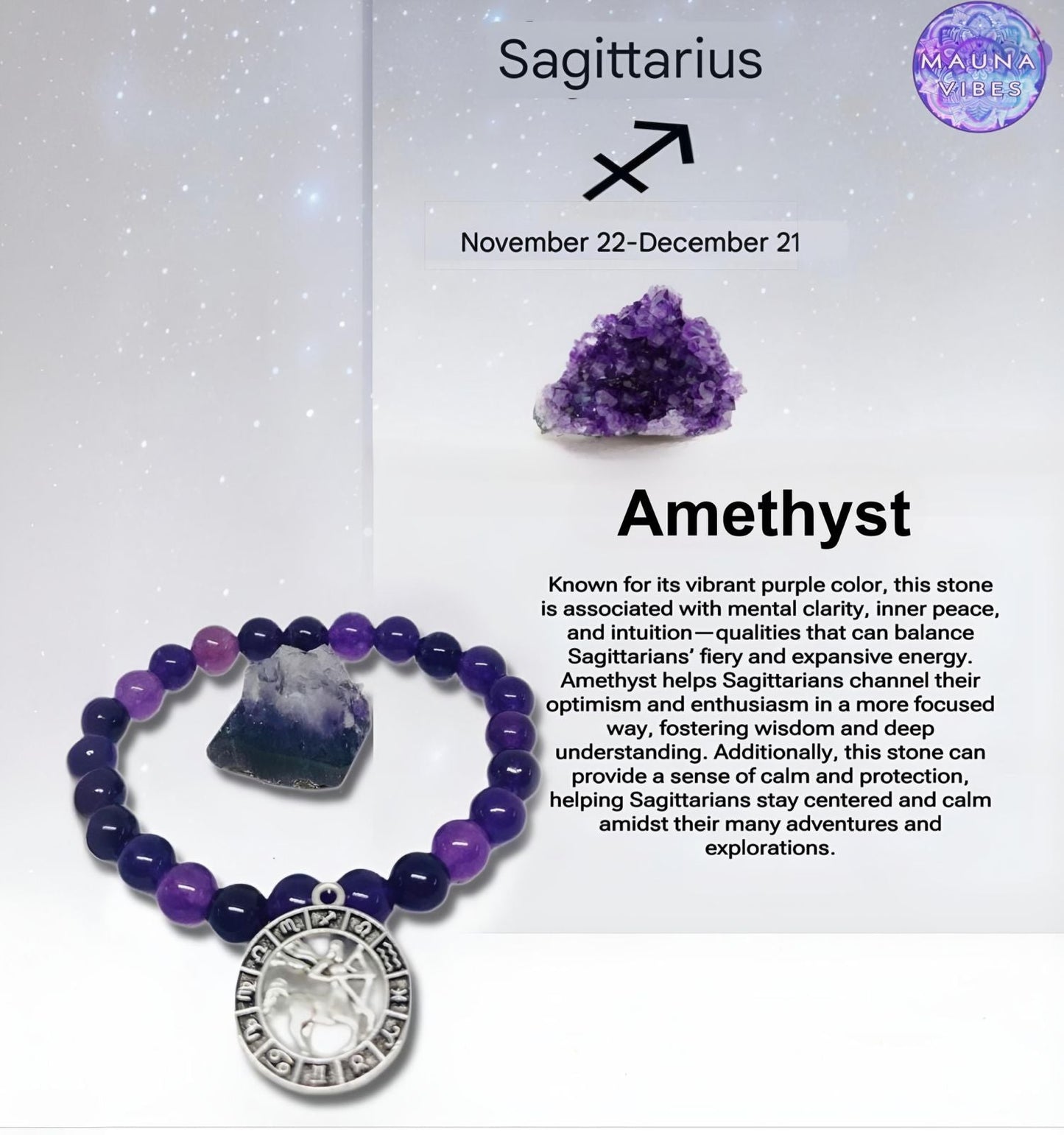 Zodiac Bracelet Collection– Astrology Birthstone Crystal Bracelets for Horoscope Lovers | Unisex Gift, Birthstone-Inspired Bracelet